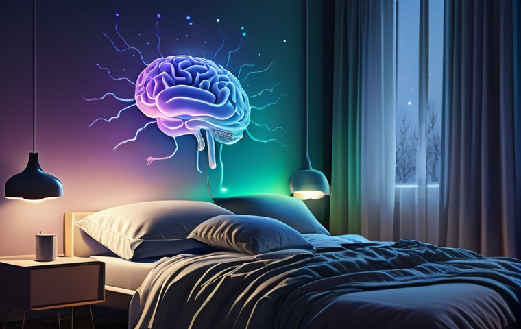 수면 개선을 위한 프로바이오틱스 - **Prompt:** A visually rich and serene illustration depicting the "gut-brain axis" in action, leadin...
