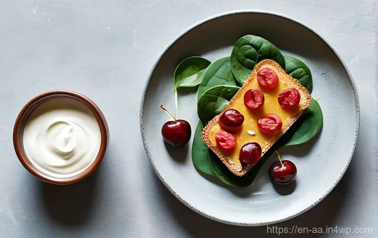 수면 질 개선을 위한 영양소 섭취 가이드 - **A Balanced Dinner for Restful Sleep**: An aesthetic overhead shot of a beautifully plated, sleep-p...